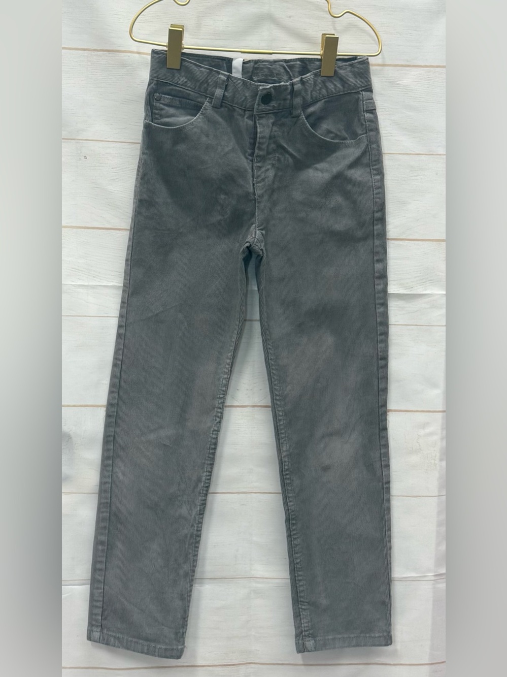 Jacadi Paris Grey Corduroy Straight Pants Size 8A
